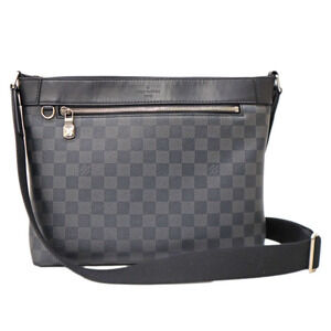 Louis Vuitton Mick NM Shoulder Bag Damier Graphite Black Canvas Gray